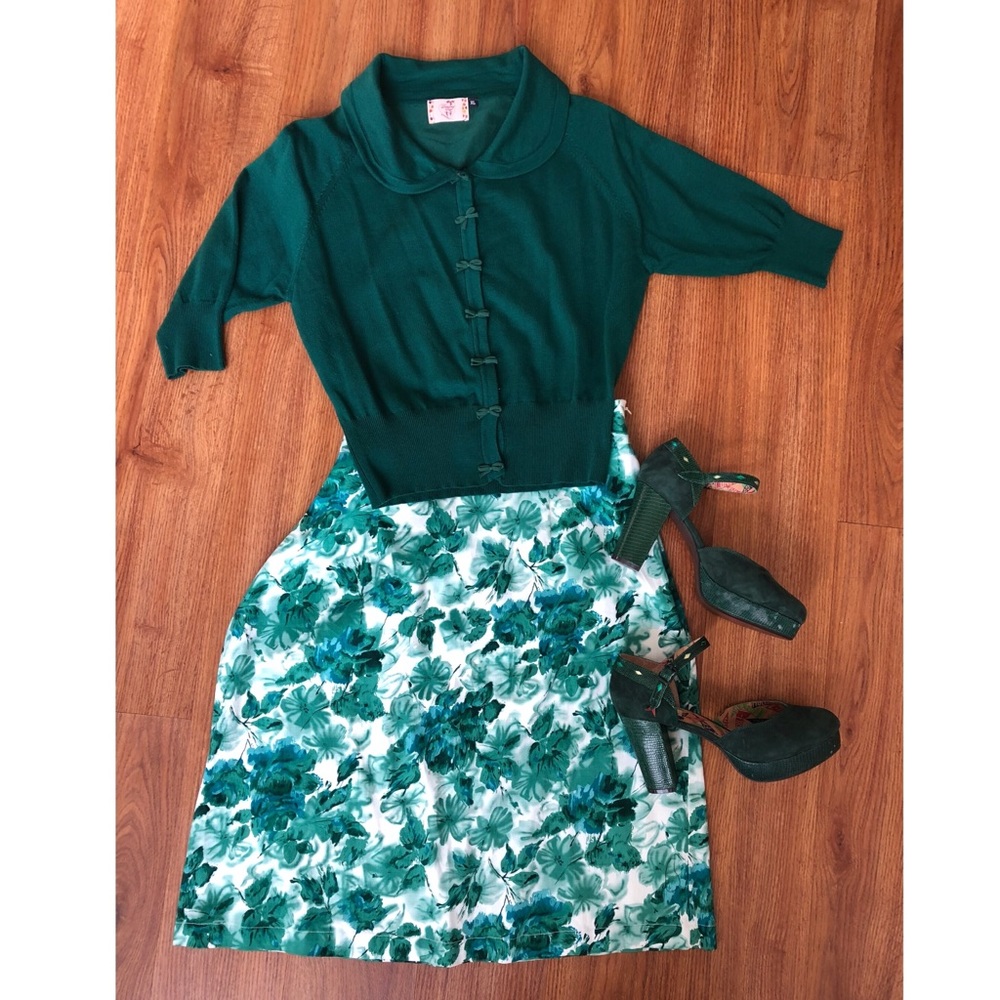 🎄 Jade Watercolor Skirt 🎄